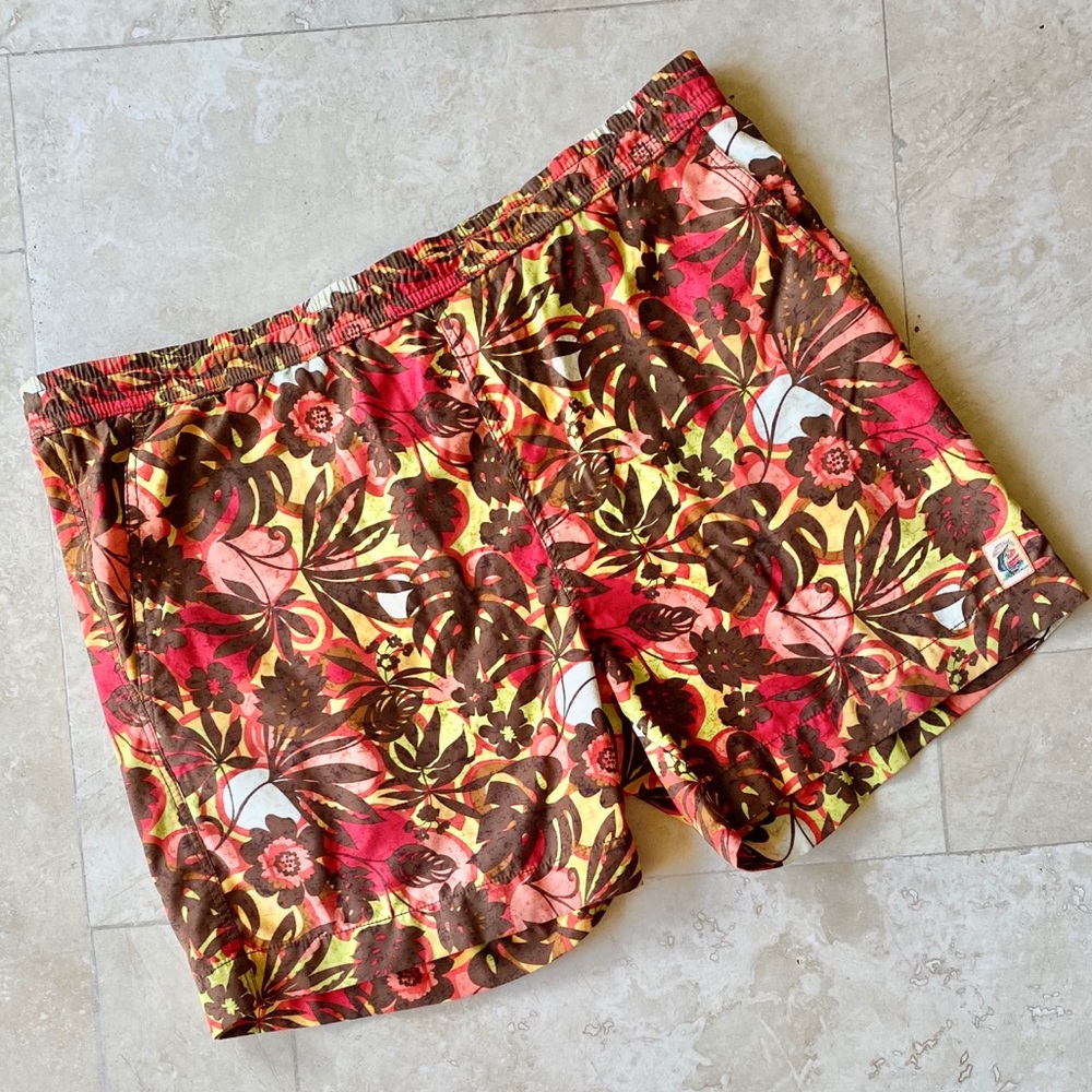 Tommy Bahama Hawaiian Men's Swim Trunks Brown L